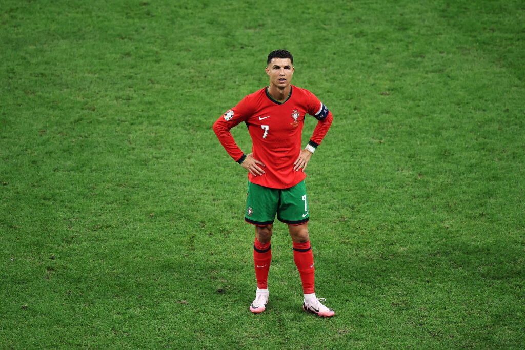 Cristiano Ronaldo in Portogallo-Slovenia - Foto via Sport Mediaset